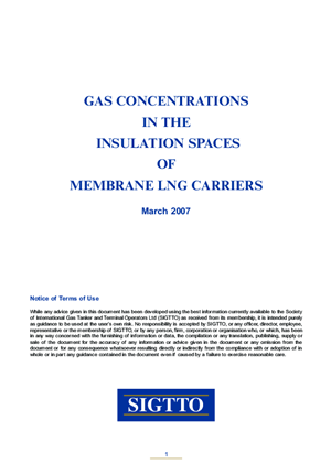 Gas Concentrations in the Insulation Spaces of Membrane LNG Carriers